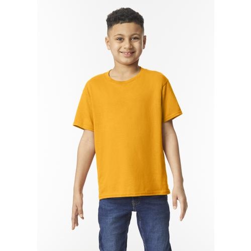 Gildan heavyweight kinder T-shirt goud,l