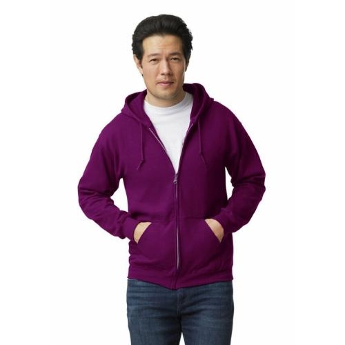 Gildan hooded zip sweater maroon,l