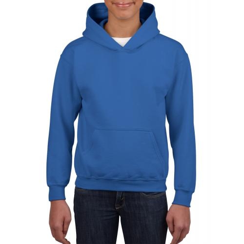 Gildan sweater met capuchon kids royal blue,l