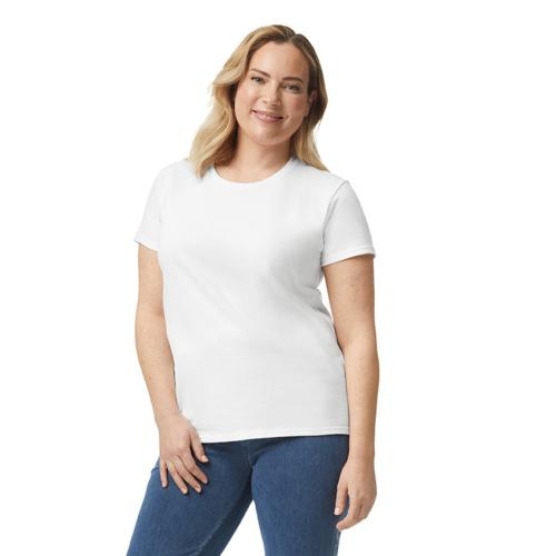 Gildan heavyweight dames shirt wit,l