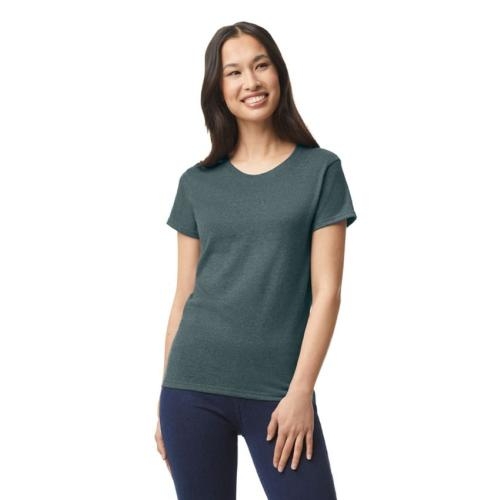 Gildan heavyweight dames shirt dark heather,l