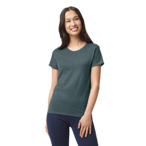 Gildan heavyweight dames shirt dark heather,l