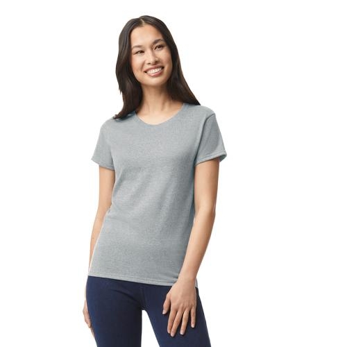 Gildan heavyweight dames shirt sport grey,l