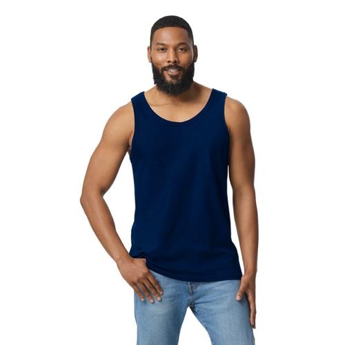 Gildan heren tanktop softstyle navy,l
