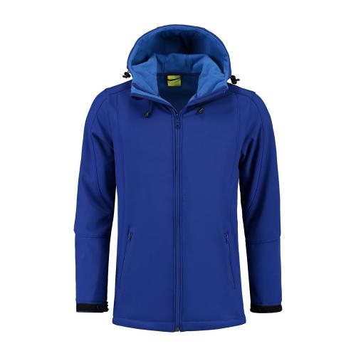 L&S Jacket Hooded Softshell  for him royal blue,l