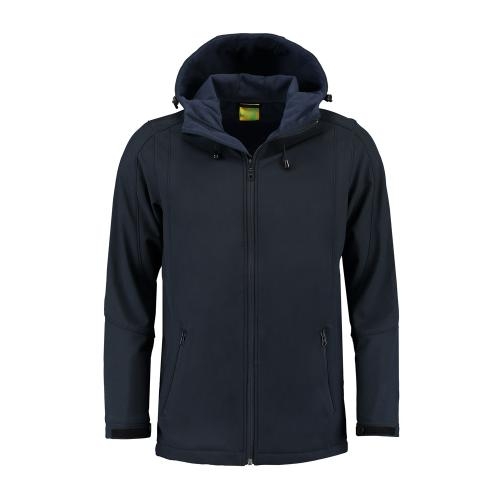 L&S Jacket Hooded Softshell  for him dark navy,l