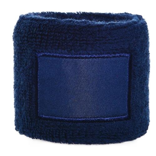 Zweetband met label navy