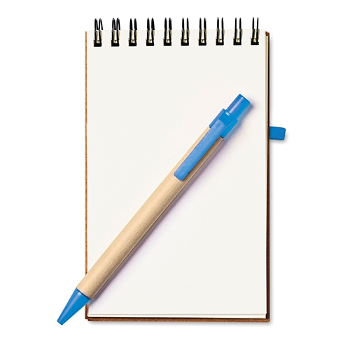 Gerecycled notitieboekje blauw