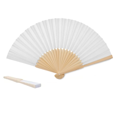 Bamboe waaier | papieren doek wit
