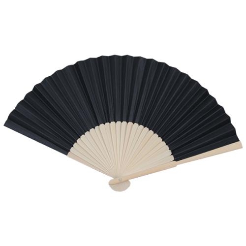 Bamboe waaier | papieren doek zwart
