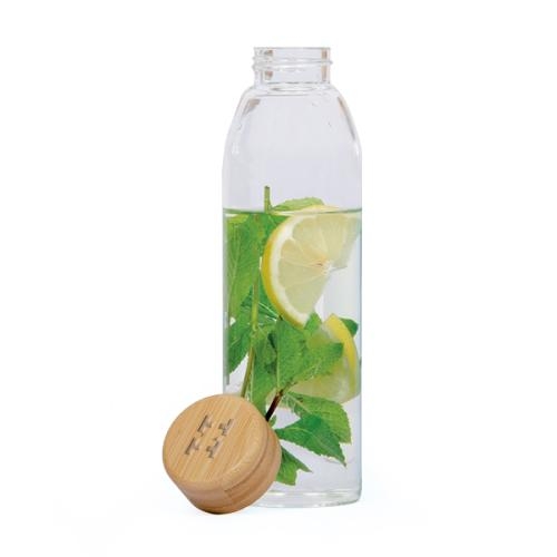 Luxe drinkfles met bamboe dop zonder sleeve