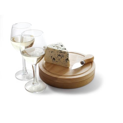 Kaasplank rond bruin