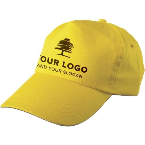 Katoenen cap geel