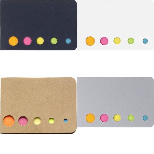 Multicolour memoboekje wit