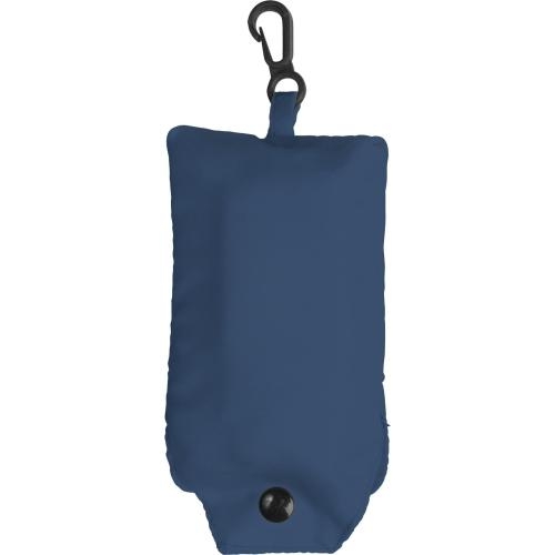 Opvouwbare draagtas met karabijnhaakje blauw