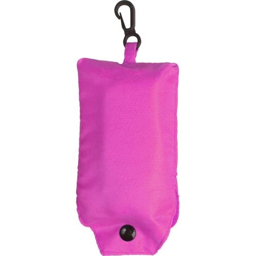 Opvouwbare draagtas met karabijnhaakje roze