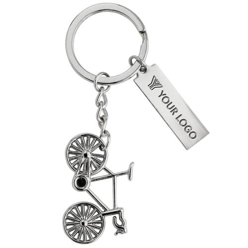 Sleutelhanger racefiets zilver
