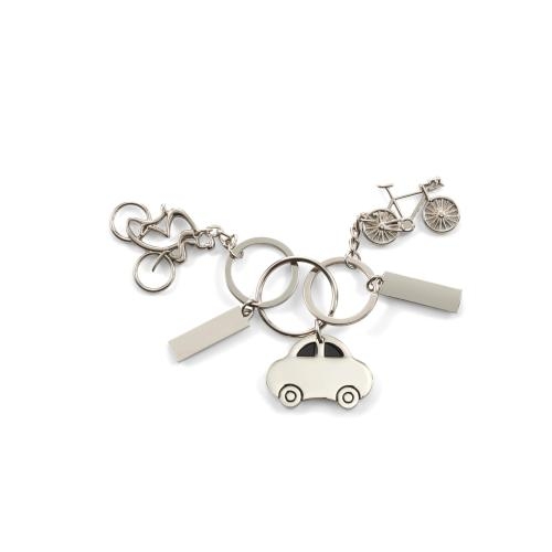 Sleutelhanger racefiets zilver