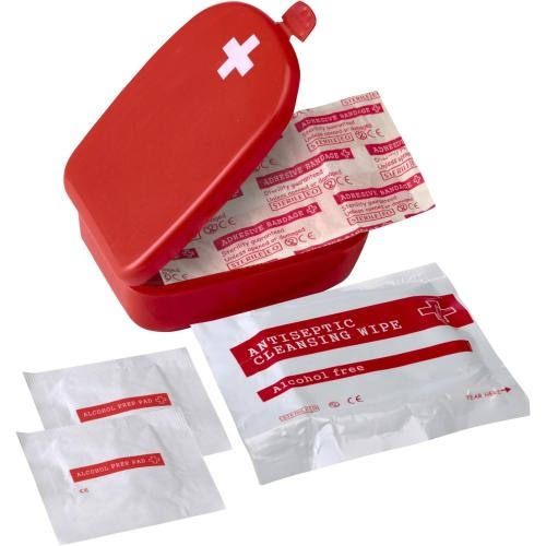 EHBO setje in cassette rood