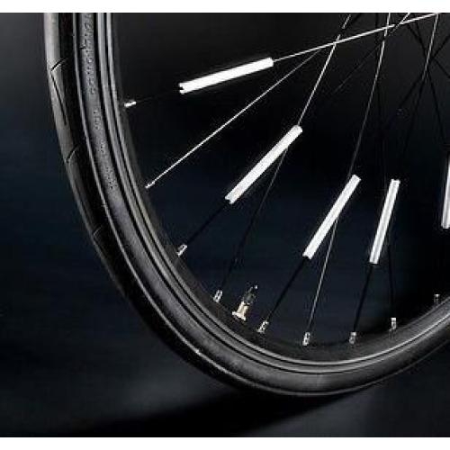 Reflecterende strips fietsspaken grijs