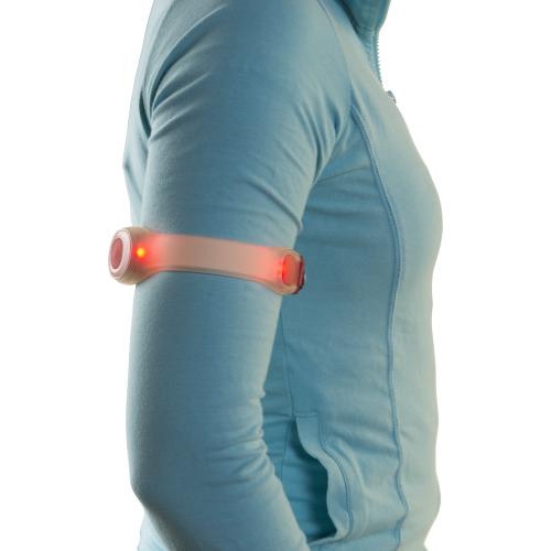Siliconen armband met twee LED lampen rood