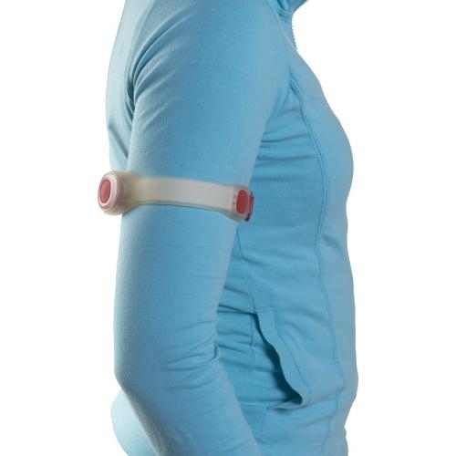 Siliconen armband met twee LED lampen rood