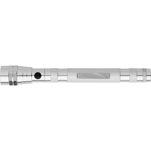 Aluminium telescoop zaklamp zilver