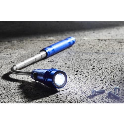 Aluminium telescoop zaklamp kobaltblauw