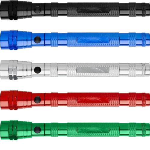 Aluminium telescoop zaklamp kobaltblauw