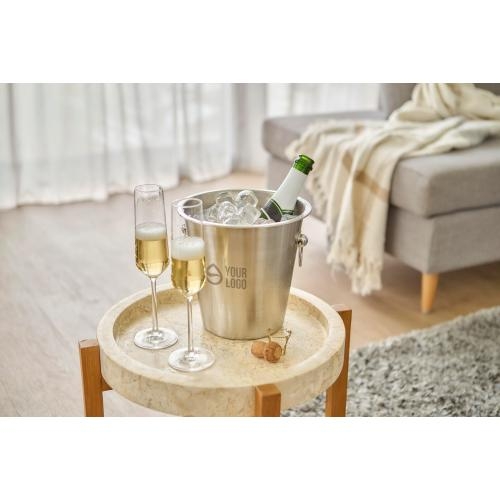 RVS champagnekoeler zilver