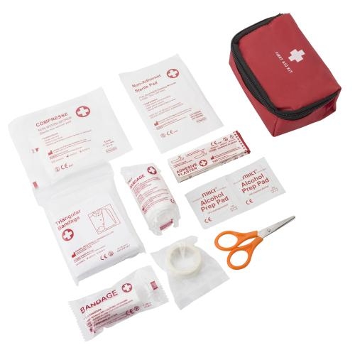 16-delige EHBO-set in etui rood