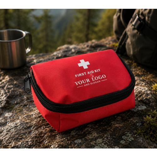 16-delige EHBO-set in etui rood