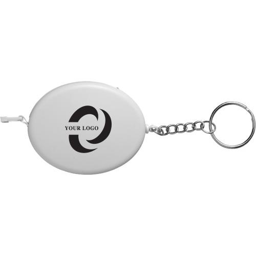 Sleutelhanger meetlint wit