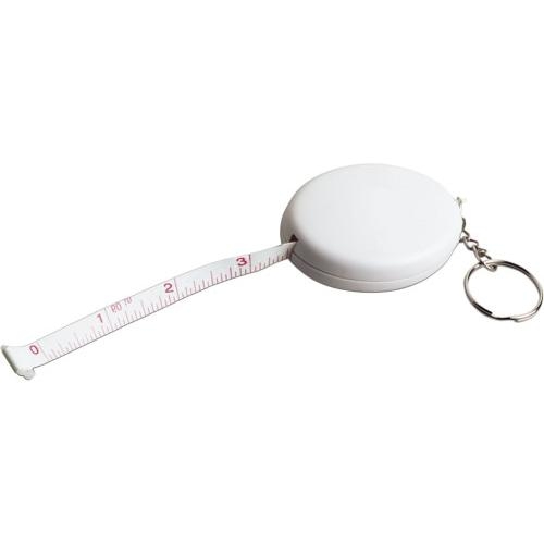 Sleutelhanger meetlint wit