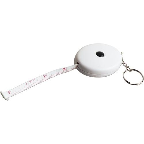 Sleutelhanger meetlint wit