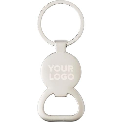 Sleutelhanger Winkelwagenmunt zilver
