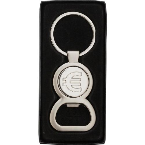 Sleutelhanger Winkelwagenmunt zilver