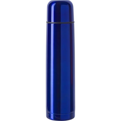 Dubbelwandige RVS thermosfles 1 liter kobaltblauw