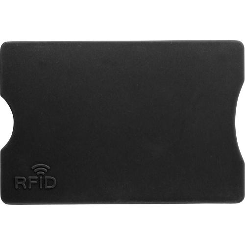 Kunststof kaarthouder met RFID bescherming zwart