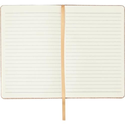 PU notitieboekje A5 met kurk print bruin
