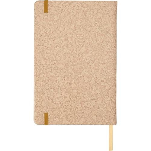 PU notitieboekje A5 met kurk print bruin