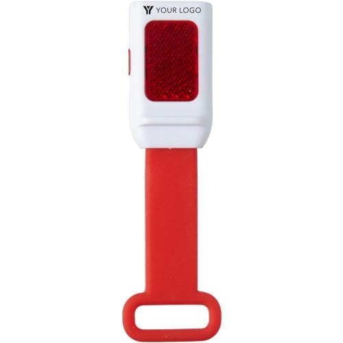 Kunststof fietslampje met 4 LED lampjes rood