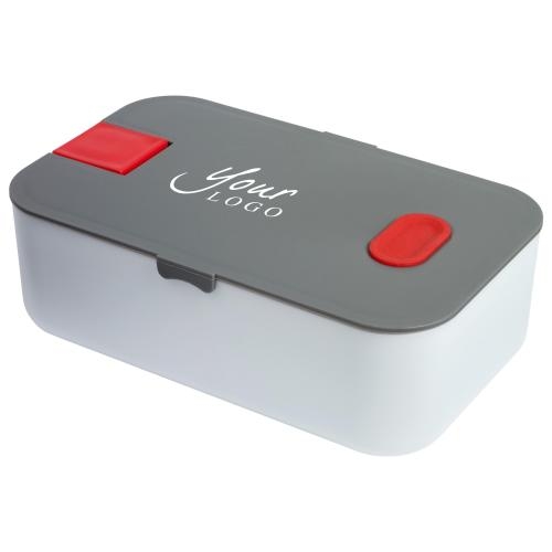 PP en siliconen lunchbox rood