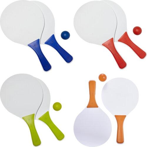 Houten beachballset lime