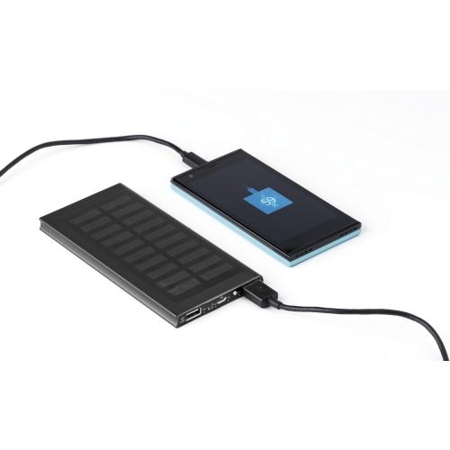 ABS en aluminium zonne oplader zwart
