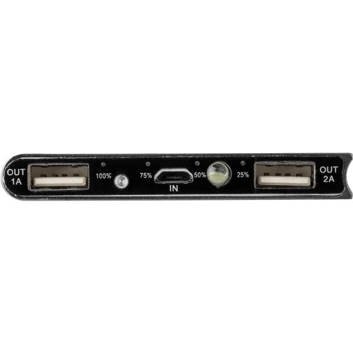 ABS en aluminium zonne oplader zwart