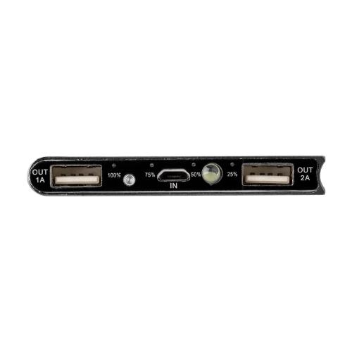 ABS en aluminium zonne oplader zwart