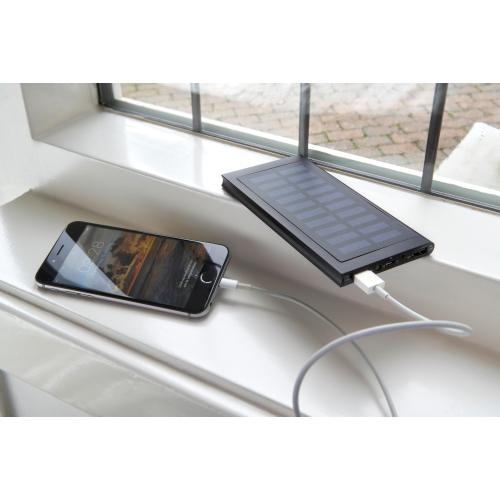 ABS en aluminium zonne oplader zwart