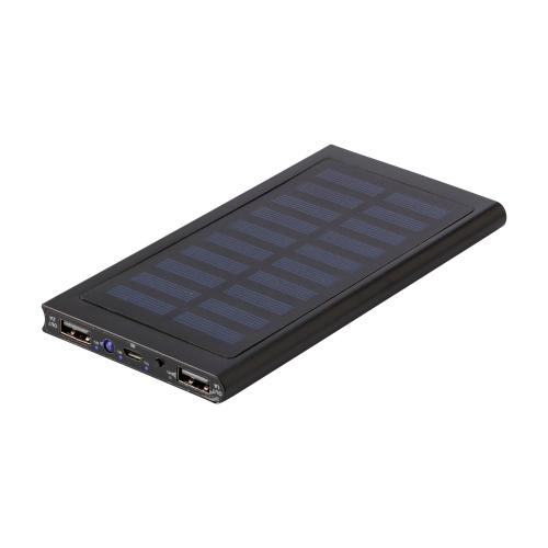 ABS en aluminium zonne oplader zwart