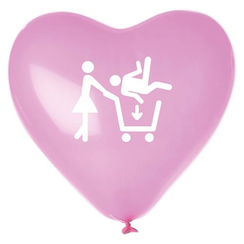 Hartballonnen 33 cm roze